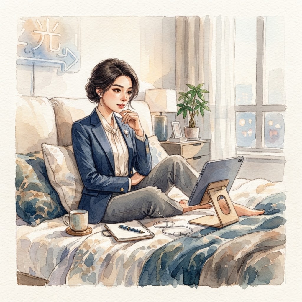 床上的女主播